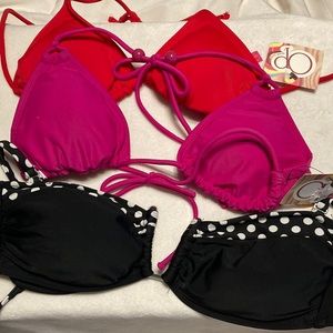 Three Bikini Tops NWT